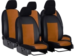 Pokrowce samochodowe do Peugeot 5008 II 5m (2017-...). Pokrowce miarowe alkantara, skórzane w kolorze brązowy, pasują do Peugeot 5008 II 5m (2017-...).