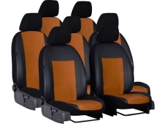 Pokrowce samochodowe do Renault Trafic 7m Spaceclass (2021-...). Pokrowce miarowe alkantara, skórzane w kolorze brązowy, pasują do Renault Trafic 7m Spaceclass (2021-...).