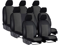 Pokrowce samochodowe do Peugeot Expert III 8m (2017-...). Pokrowce miarowe alkantara, skórzane w kolorze ciemnoszary, pasują do Peugeot Expert III 8m (2017-...).