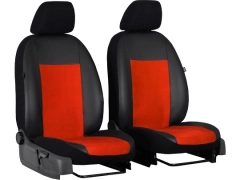 Pokrowce samochodowe do Toyota Hilux VII (2005-2016). Pokrowce miarowe alkantara, skórzane w kolorze ceglasty, pasują do Toyota Hilux VII (2005-2016).