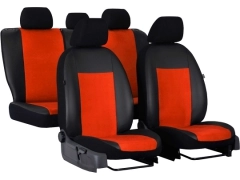 Pokrowce samochodowe, Pokrowce uniwersalne alkantara, skórzane w kolorze ceglasty,.