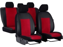 Pokrowce samochodowe, Pokrowce uniwersalne alkantara, skórzane w kolorze czerwony,.