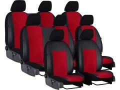 Pokrowce samochodowe do Peugeot Expert III 8m (2017-...). Pokrowce miarowe alkantara, skórzane w kolorze czerwony, pasują do Peugeot Expert III 8m (2017-...).