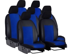 Pokrowce samochodowe do Renault Trafic 7m Spaceclass (2021-...). Pokrowce miarowe alkantara, skórzane w kolorze niebieski, pasują do Renault Trafic 7m Spaceclass (2021-...).