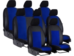Pokrowce samochodowe do Peugeot Expert III 8m (2017-...). Pokrowce miarowe alkantara, skórzane w kolorze niebieski, pasują do Peugeot Expert III 8m (2017-...).