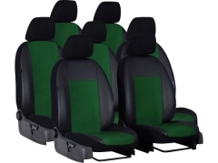 Pokrowce samochodowe do Renault Trafic 7m Spaceclass (2021-...). Pokrowce miarowe alkantara, skórzane w kolorze zielony, pasują do Renault Trafic 7m Spaceclass (2021-...).