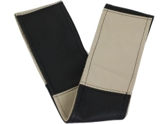 Pokrowce samochodowe, Pokrowce na kierownice skórzane w kolorze czarno - beżowy,.