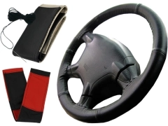 Pokrowce samochodowe, Pokrowce na kierownice skórzane.