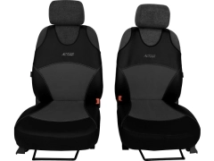 Koszulki samochodowe, Koszulki na siedzenia alkantara, skórzane w kolorze ciemnoszary (wzór B),.