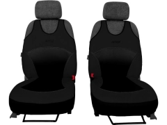 Koszulki samochodowe, Koszulki na siedzenia alkantara, skórzane w kolorze czarny (wzór A),.