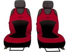 Koszulki samochodowe, Koszulki na siedzenia alkantara, skórzane w kolorze czerwony (wzór A),.