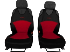 Koszulki samochodowe, Koszulki na siedzenia alkantara, skórzane w kolorze czerwony (wzór B),.