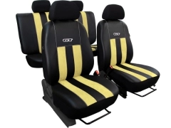 Pokrowce samochodowe do Toyota Corolla Cross Hybrid (2022-...). Pokrowce miarowe skórzane, alkantara w kolorze beżowy, pasują do Toyota Corolla Cross Hybrid (2022-...).