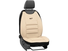 Maty samochodowe, Maty tłoczone skórzane w kolorze beżowy,.