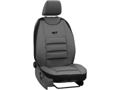 Maty samochodowe, Maty tłoczone skórzane w kolorze szary,.