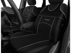 Koszulki samochodowe, Koszulki na siedzenia skórzane w kolorze czarny,.