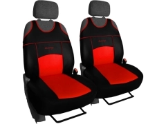 Koszulki samochodowe, Koszulki na siedzenia skórzane w kolorze czerwony,.
