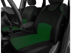 Koszulki samochodowe, Koszulki na siedzenia skórzane w kolorze zielony,.
