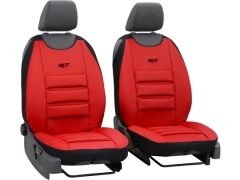 Maty samochodowe, Maty tłoczone skórzane w kolorze czerwony,.