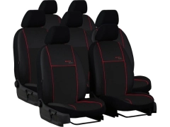 Pokrowce samochodowe do Renault Trafic 7m Spaceclass (2021-...). Pokrowce miarowe skórzane w kolorze czerwony, pasują do Renault Trafic 7m Spaceclass (2021-...).