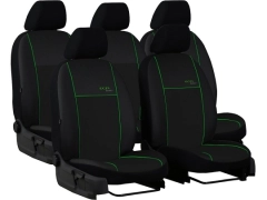 Pokrowce samochodowe do Renault Trafic III 1+1+3x1 (2014-...). Pokrowce miarowe skórzane w kolorze zielony, pasują do Renault Trafic III 1+1+3x1 (2014-...).