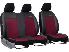 Pokrowce samochodowe do Opel Vivaro C (III) 2+1 (2019-...). Pokrowce miarowe skórzane w kolorze bordowy, pasują do Opel Vivaro C (III) 2+1 (2019-...).
