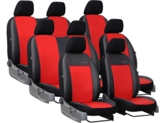 Pokrowce samochodowe do Peugeot Expert III 8m (2017-...). Pokrowce miarowe skórzane w kolorze czerwony, pasują do Peugeot Expert III 8m (2017-...).