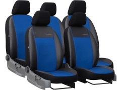 Pokrowce samochodowe do Renault Trafic III 1+1+3x1 (2014-...). Pokrowce miarowe skórzane w kolorze niebieski, pasują do Renault Trafic III 1+1+3x1 (2014-...).