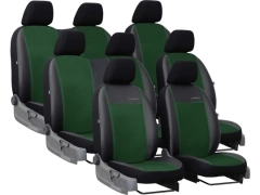 Pokrowce samochodowe do Peugeot Expert III 8m (2017-...). Pokrowce miarowe skórzane w kolorze zielony, pasują do Peugeot Expert III 8m (2017-...).