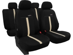 Pokrowce samochodowe, Pokrowce uniwersalne skórzane w kolorze czarno - beżowy,.