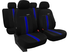 Pokrowce samochodowe, Pokrowce uniwersalne skórzane w kolorze czarno - niebieski,.