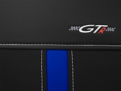 Pokrowce samochodowe, Pokrowce uniwersalne skórzane w kolorze czarno - niebieski,.