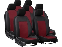 Pokrowce samochodowe do Renault Trafic 7m Spaceclass (2021-...). Pokrowce miarowe skórzane w kolorze bordowy, pasują do Renault Trafic 7m Spaceclass (2021-...).