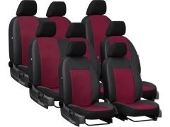 Pokrowce samochodowe do Ford Transit VI 8m (2006-2013). Pokrowce miarowe skórzane w kolorze bordowy, pasują do Ford Transit VI 8m (2006-2013).