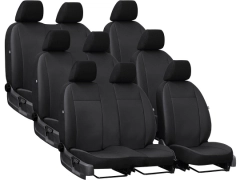 Pokrowce samochodowe do Renault Trafic 9m Spaceclass (2021-...). Pokrowce miarowe skórzane w kolorze czarny, pasują do Renault Trafic 9m Spaceclass (2021-...).