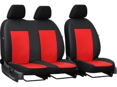 Pokrowce samochodowe do Opel Vivaro C (III) 2+1 (2019-...). Pokrowce miarowe skórzane w kolorze czerwony, pasują do Opel Vivaro C (III) 2+1 (2019-...).