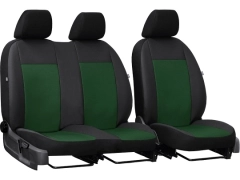 Pokrowce samochodowe do Opel Vivaro C (III) 2+1 (2019-...). Pokrowce miarowe skórzane w kolorze zielony, pasują do Opel Vivaro C (III) 2+1 (2019-...).