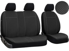 Pokrowce samochodowe do Opel Vivaro C (III) 2+1 (2019-...). Pokrowce miarowe skórzane w kolorze czarny, pasują do Opel Vivaro C (III) 2+1 (2019-...).