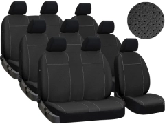 Pokrowce samochodowe do Renault Trafic 9m Spaceclass (2021-...). Pokrowce miarowe skórzane w kolorze czarny, pasują do Renault Trafic 9m Spaceclass (2021-...).