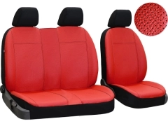 Pokrowce samochodowe do Toyota ProAce City Van 2+1 (2018-...). Pokrowce miarowe skórzane w kolorze czerwony, pasują do Toyota ProAce City Van 2+1 (2018-...).