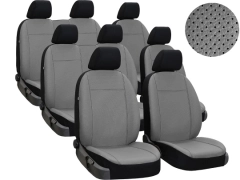 Pokrowce samochodowe do Peugeot Expert III 8m (2017-...). Pokrowce miarowe skórzane w kolorze szary, pasują do Peugeot Expert III 8m (2017-...).