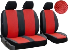 Pokrowce samochodowe do Opel Vivaro C (III) 2+1 (2019-...). Pokrowce miarowe skórzane w kolorze czerwony, pasują do Opel Vivaro C (III) 2+1 (2019-...).