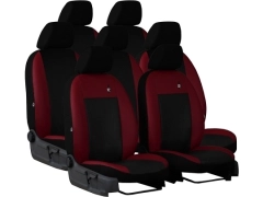 Pokrowce samochodowe do Renault Trafic 7m Spaceclass (2021-...). Pokrowce miarowe skórzane w kolorze bordowy, pasują do Renault Trafic 7m Spaceclass (2021-...).