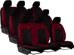 Pokrowce samochodowe do Renault Trafic 9m Spaceclass (2021-...). Pokrowce miarowe skórzane w kolorze bordowy, pasują do Renault Trafic 9m Spaceclass (2021-...).