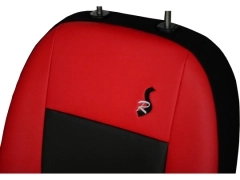 Pokrowce samochodowe do Toyota Corolla Cross Hybrid (2022-...). Pokrowce miarowe skórzane w kolorze czerwony, pasują do Toyota Corolla Cross Hybrid (2022-...).