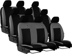 Pokrowce samochodowe do Renault Trafic 9m Spaceclass (2021-...). Pokrowce miarowe skórzane w kolorze szary, pasują do Renault Trafic 9m Spaceclass (2021-...).