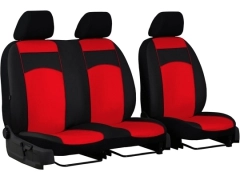 Pokrowce samochodowe do Opel Vivaro C (III) 2+1 (2019-...). Pokrowce miarowe skórzane w kolorze czerwony, pasują do Opel Vivaro C (III) 2+1 (2019-...).