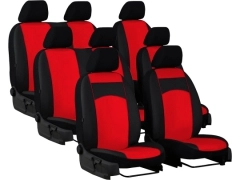 Pokrowce samochodowe do Peugeot Expert III 8m (2017-...). Pokrowce miarowe skórzane w kolorze czerwony, pasują do Peugeot Expert III 8m (2017-...).