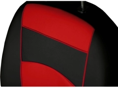 Pokrowce samochodowe do Toyota Corolla Cross Hybrid (2022-...). Pokrowce miarowe skórzane w kolorze czerwony, pasują do Toyota Corolla Cross Hybrid (2022-...).