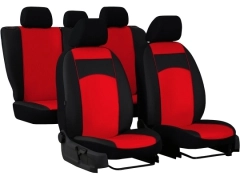 Pokrowce samochodowe do Toyota Corolla Cross Hybrid (2022-...). Pokrowce miarowe skórzane w kolorze czerwony, pasują do Toyota Corolla Cross Hybrid (2022-...).